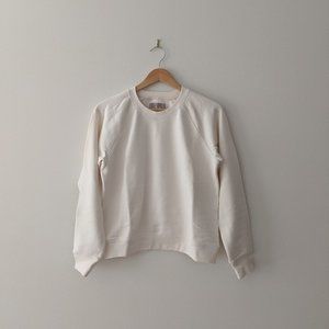 Everlane Slim Classic French Terry Crew - Bone - S